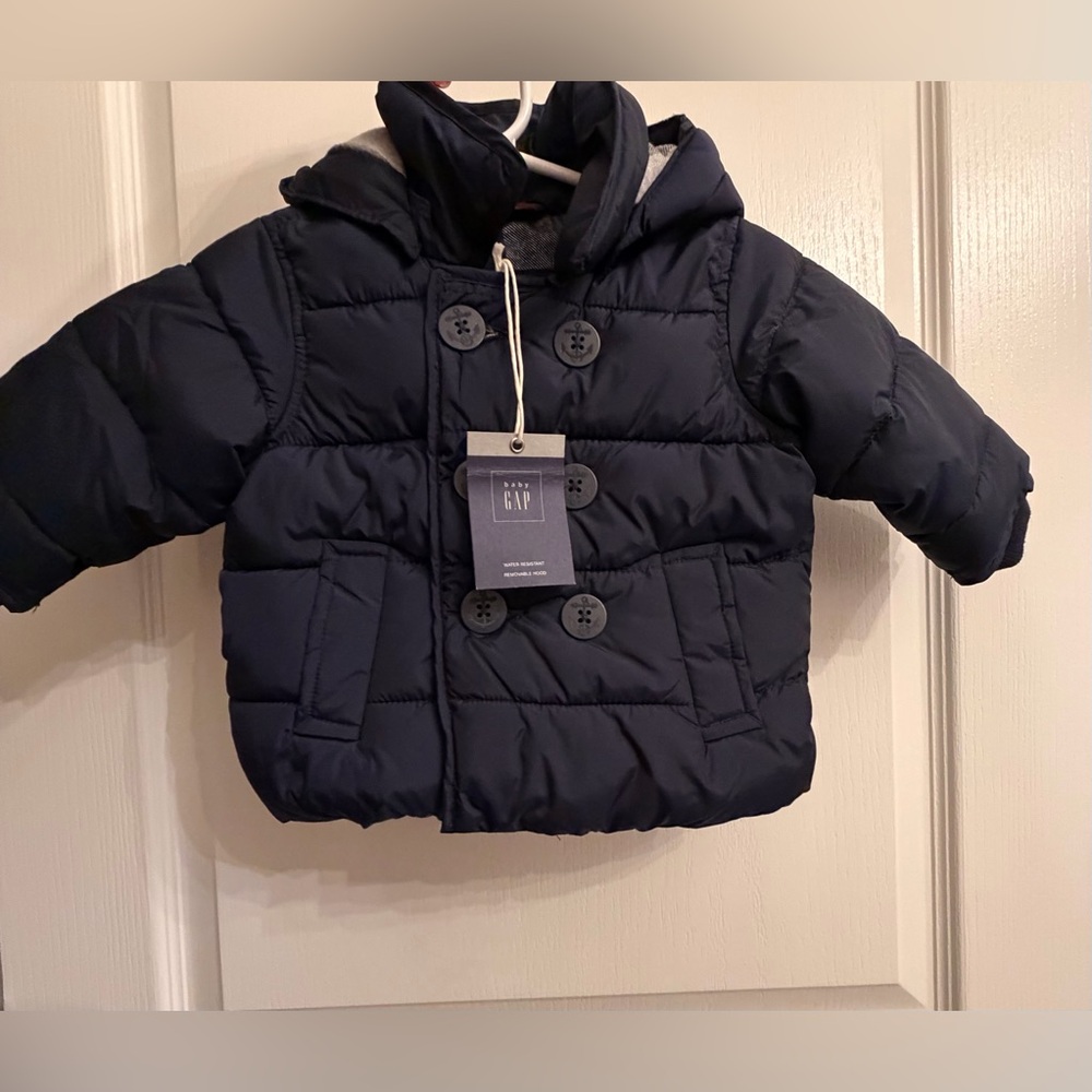 New Baby Gap Coat navy blue size 0-6 months